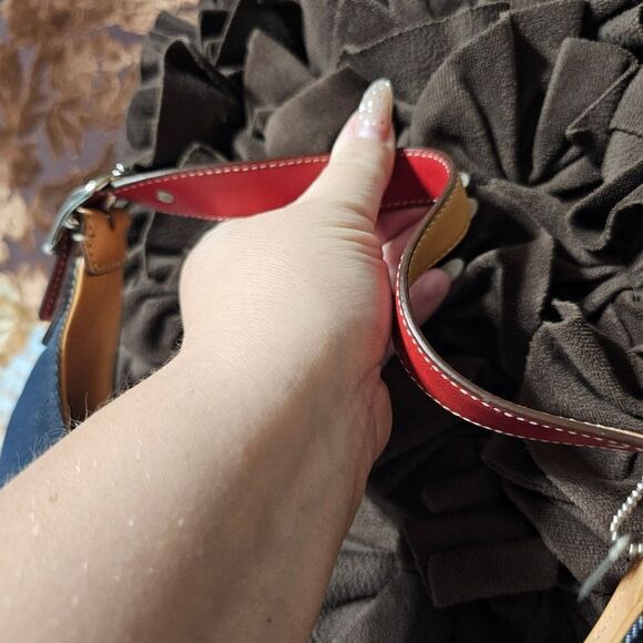 NWOT RARE 2003 Vintage Y2K Coach Clip Hamptons Hobo Shoulder Bag in Denim - Picture 5 of 8